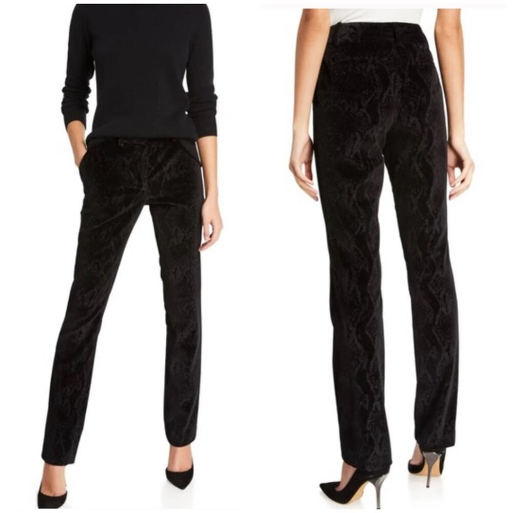 Frame Perfect Velvet Python Burnout Trousers Black